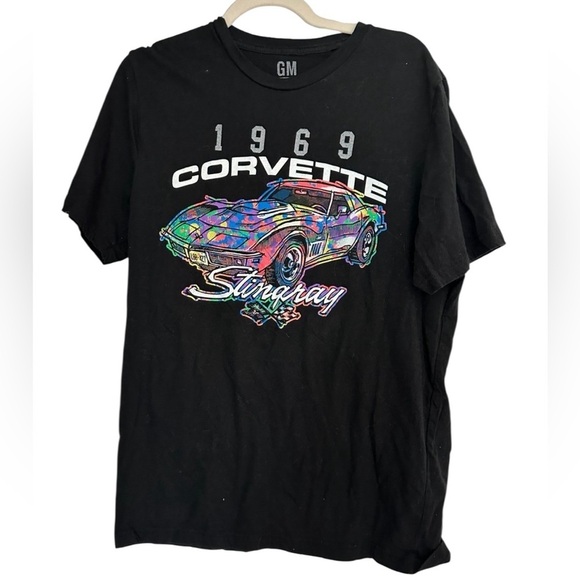 GM Black Corvette Stingray Graphic T-Shirt size large - Picture 4 of 6